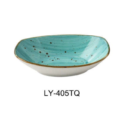 This oval bowl caters to food service environments requiring durable, microwave & dishwasher safe dinnerware. Notably glazed in turquoise, it offers aesthetic appeal allowing you to elevate your dining experience.