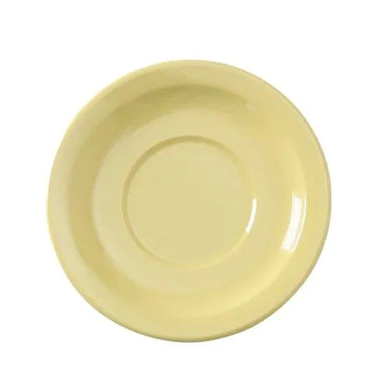 EcoQuality Saucer Nessico Melamine Yellow is a perfect match to Nessico melamine cups that will make your table setting complete and more sophisticated. This saucer is a reliable option for your food-serving establishment. It can be used in restaurants and catered events, outdoor dining areas, diners and cafes, and even hotels and poolside parties. High quality affordable restaurant and household dinnerware.