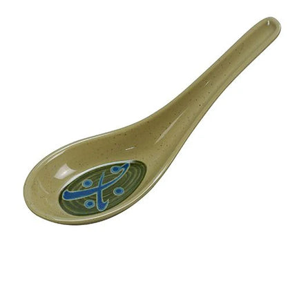 This elegant Soup Spoon is a great, extra-strong and affordable tableware solution for your food-serving establishment. Made from the high-quality melamine, the spoon doesn't bend or scratch. These spoons are ideal for soups, desserts or appetizers. These Japanese style spoons can become a great addition to your melamine tableware collection. 