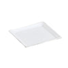This bone white square plate offers durability and resistance to heat and dishwasher cleaning, making it suitable for placement in ovens and microwave ovens. Its robust ceramic material provides an ideal solution for applications requiring reliable dishware for mid-range workflows, such as school cafeterias, restaurants, catering operations, and institutional kitchens. 