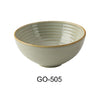 This cereal bowl supports up to 15 Oz capacity, making it suitable for breakfast or snack applications in mid-volume kitchens. Its earthy tone with a golden rim enhances presentation and aligns with contemporary tableware aesthetics, while its porcelain construction ensures longevity and consistent performance in busy restaurant, cafeteria, or catering environments.
