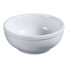 This nappie bowl is a shallow serving dish that is open and has no rim. Featuring smooth rolled edges, this contemporary style bowl is made using high-quality super white porcelain, which is extra durable. A perfect addition to restaurants and cafes for soups and side dishes.