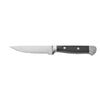 5-inch steak knife with pointed tip, full tang stainless steel blade, and ergonomic slip-resistant POM handle for secure grip and precise slicing. Durable design packed 6 dozen per case for commercial use.