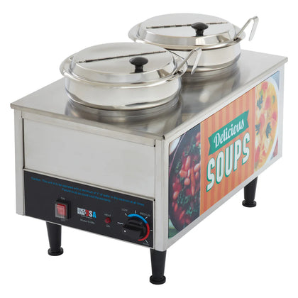51072S, 120v, 2 Ladles & Lids, 120v Benchmark Soup Station