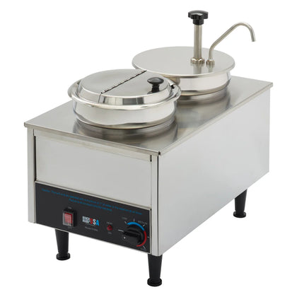 51072P-51074P, 120v, 2 Ladles Benchmark Dual Well Food Warmer