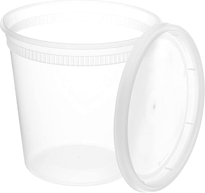 Clear Heavy Duty Plastic Food Storage Container with Lid