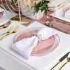 5.5 Inch Dessert Plate and 8 Inch Salad Combo Transparent Rose Plastic Plates