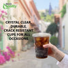 12oz Crystal Clear Iced Coffee Smoothies Plastic Cups with Flat Lids