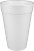 EcoQuality 16 oz white foam insulated disposable drinking cup