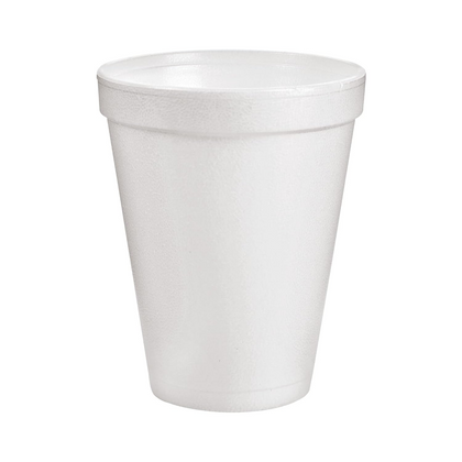 EcoQuality 10iz White Foam Disposable Cup Insulated Design