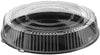 Angled High Rim Platter - Round Classic Tray Black with Lids