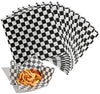 Checkerboard food basket liner sheets grease resistant 12x12 inches