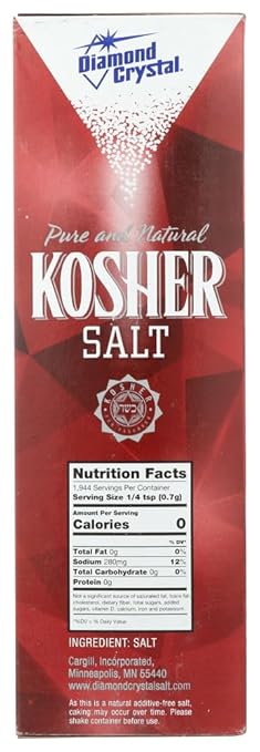 flaky kosher salt 3 lb box diamond crystal bulk seasoning salt