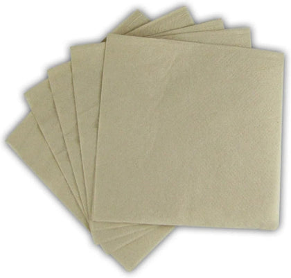 eco-friendly compostable recycled biodegradable kraft paper disposable restaurant lunch luncheon napkin 1/4 fold  takeout brown bulk party BBQ picnic catering dinner natural absorbent paper sustainable craft DIY arts mache unprinted environmentally supplies conscious cleaning