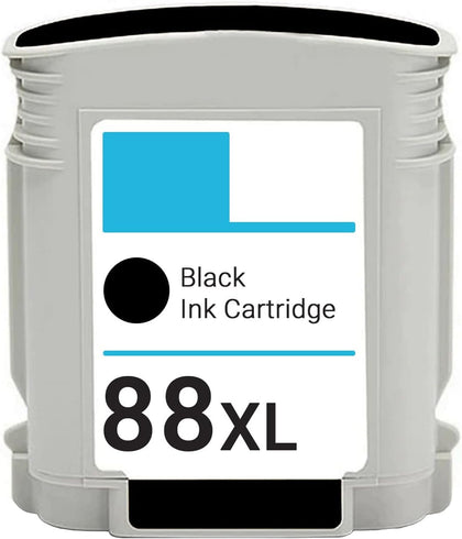 88XL Black Compatible Ink Cartridge for HP OfficeJet printers K550, K8600, L7480, L7500, and L7600, high-yield 2,450 pages with sharp, professional black prints.
