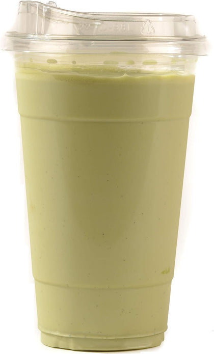 12oz Clear PLA Ice Coffee Cups with Sip Through Lids
