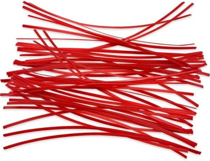 Red Plastic Twist Ties - For Bread Bags, Food Packaging, Produce