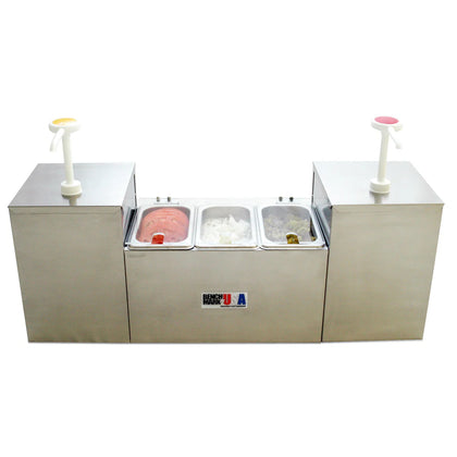 52001 - Benchmark 2 Pumps, 3 Wells, Ice Packs Condiment Station