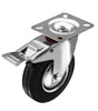5-inch caster with brake, 300 lb capacity, ideal for controlled mobility and support in light to medium-duty equipment.

