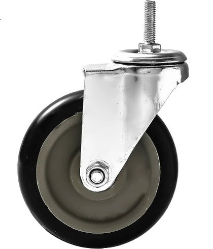 5-inch plate caster without brake, designed for smooth mobility and reliable support in commercial and industrial equipment.

