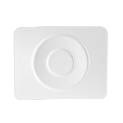 5 3/4-inch saucer for cup, BPA-free ceramic, lightweight, shatterproof, scratch-resistant, sleek design, microwave-safe, dishwasher-safe, ideal for coffee, tea, home, restaurants, and catering.
