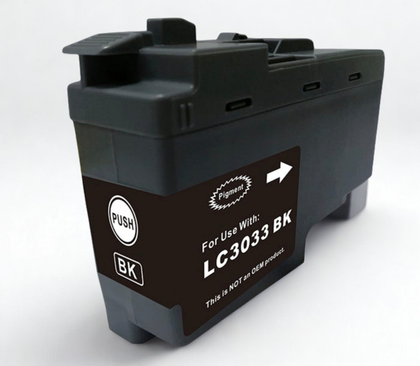LC3033 black high yield ink cartridge compatible with Brother printers, 3000-page yield