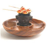 Elegant 5-compartment pu-pu platter, 12-inch size, perfect for party trays.