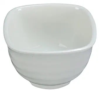 EcoQuality Square Bowl, this square-shaped bowl is designed with a sleek and modern look that is sure to impress your guests. It's large enough to serve your favorite soups, salads, or pasta dishes. This bowl is just the right size for any meal or snack. Made of durable melamine, this bowl is built to last. It is dishwasher safe, making it easy to clean and maintain its pristine appearance. Elevate your dining experience with these high quality affordable restaurant dinnerware.
