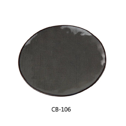 This dinner plate provides an aesthetic appeal suitable for casual or themed dining settings. Its construction from high-quality material ensures reliable performance through daily use, while the curved edge and coupe rim style facilitate easy stacking and handling. The plate's 0.50 inch in height making it compatible with standard dishware racks and transport systems, ideal for institutional restaurant kitchens, cafes, and catering stations.