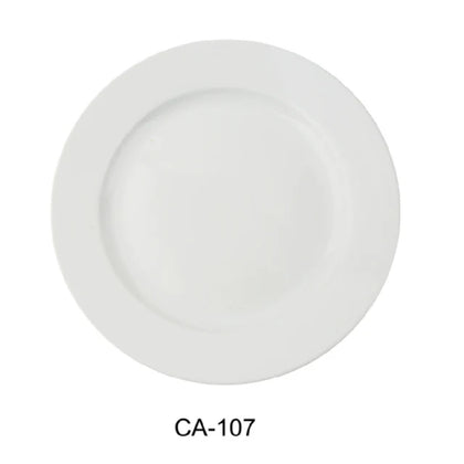 This Dinner Plate offers precise dimensions and a robust porcelain build with aluminum edge reinforcement. It supports commercial dishwasher and microwave use, enabling efficient workflow in various foodservice settings. Its medium rim style simplifies stacking and handling, while its rolled edge enhances durability for daily use. Ideal for mid-volume kitchens, it supports quick transfer between heating and cleaning cycles without compromising integrity.