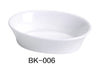 This versatile Oval Baker is offering a unique and affordable design. Crafted from sturdy, high-quality porcelain in a clean white color, this dish is built to last for many years while maintaining its original appearance. Ideal for restaurant, cafes, and home dining. This dinnerware has 10 Oz capacity, making it perfect for baking and serving individual portions of casseroles, gratins, or other savory and sweet baked goods.
