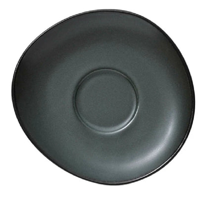 This durable glazed saucer provides a reliable surface for plate presentation and stacking in restaurants, catering, and institutional kitchens. Its microwave, oven, and dishwasher-safe features facilitate efficient workflow and sanitation protocols, making it suitable for mid-volume food service applications requiring consistent performance from a trusted brand like the EcoQuality.