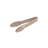 6-inch beige plastic utility tongs with durable design for safe, hygienic food handling; lightweight, ergonomic, and easy to clean; ideal for commercial kitchens, catering, and buffet lines; packed 192 per case.