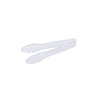 6-inch clear plastic utility tongs with durable build for hygienic food handling; lightweight, ergonomic, and easy to clean; ideal for catering, buffets, and kitchens; packed 192 each per case.