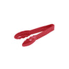 6-inch red plastic utility tongs with durable construction for safe and hygienic food handling; lightweight, ergonomic, and easy to clean; ideal for commercial kitchens and catering; packed 192 per case.