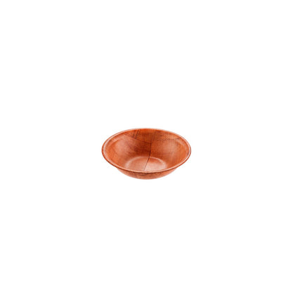 6-inch woven wood bowl with natural finish for salads, fruits, and sides; ideal for restaurants, buffets, and catering; lightweight, durable, stackable, easy to clean, packed 288 per case.