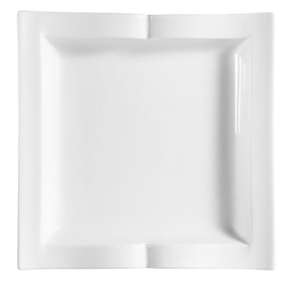 6.5-inch square book plate with a sleek, durable ceramic design. Ideal for serving appetizers, desserts, and small dishes in homes, restaurants, and catering events.