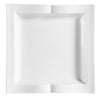 6.5-inch square book plate with a sleek, durable ceramic design. Ideal for serving appetizers, desserts, and small dishes in homes, restaurants, and catering events.