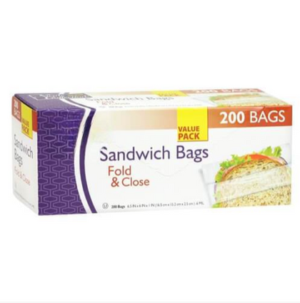 6.5x6 inch Flip-Top Sandwich Bags for secure and easy food storage. BPA-free, fold-over design ideal for packing sandwiches, snacks, and more. Lightweight and durable for everyday use.