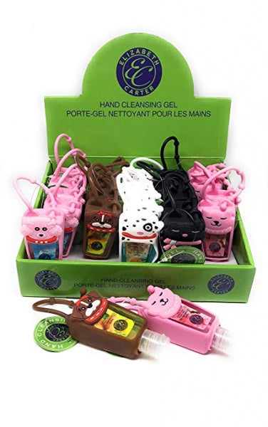 Expression Hand Sanitizer with Clip combines convenience and personality in one colorful package. Each bottle comes in a fun, novelty silicone case with an adjustable loop, perfect for clipping onto backpacks, purses, or keychains. Pre-filled and ready to use, this sanitizer offers a quick way to clean your hands while you're on the move. With a variety of playful designs, it’s a stylish and safe way to stay germ-free.