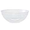 60 oz. Clear and Gold Bowl with an elegant design. Perfect for serving salads, snacks, or desserts at weddings, parties, or gatherings. Durable, stylish, and ideal for elevating any table setting.