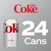 12oz Diet Coke Cans Pack of 24 Sugar-Free Refreshing Soft Drink