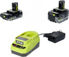 Ryobi ONE+ 18V Lithium-Ion Starter Kit with 2.0 Ah, 4.0 Ah Battery and Charger