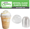 24oz Clear PLA Coffee Smoothies Cups with Dome Lids