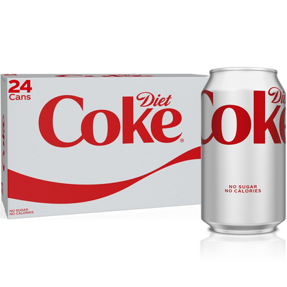 12oz Diet Coke Cans Pack of 24 Sugar-Free Refreshing Soft Drink