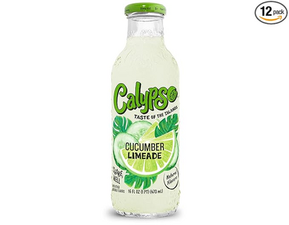16oz Calypso Cucumber Limeade bottles refreshing citrus drink Pack of 12