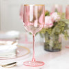 12oz Plastic Wine Goblets with Gold Rim