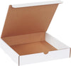 White corrugated cardboard pizza boxes durable takeout packaging 10 inches