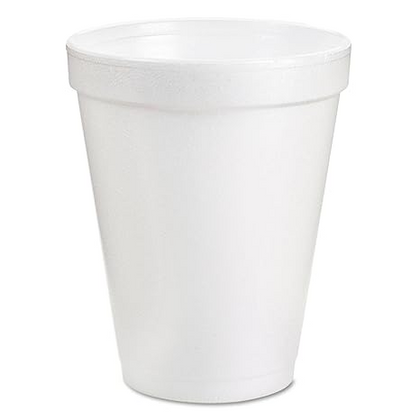 Dart 8oz white foam cup 8J8 insulated disposable drink cup