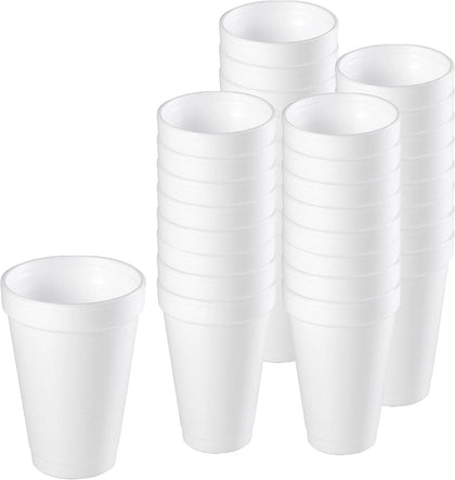 EcoQuality 10 oz white foam insulated disposable drinking cup
